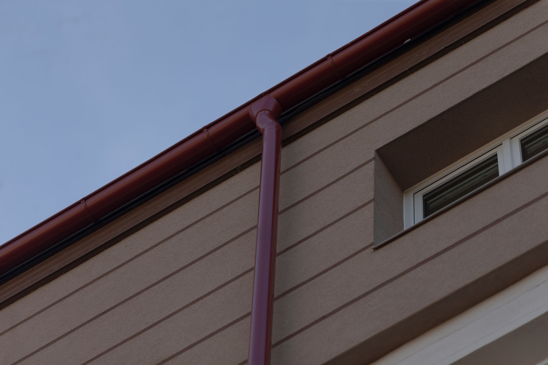 Residential Architectural Details of Gutter and Wall Structure